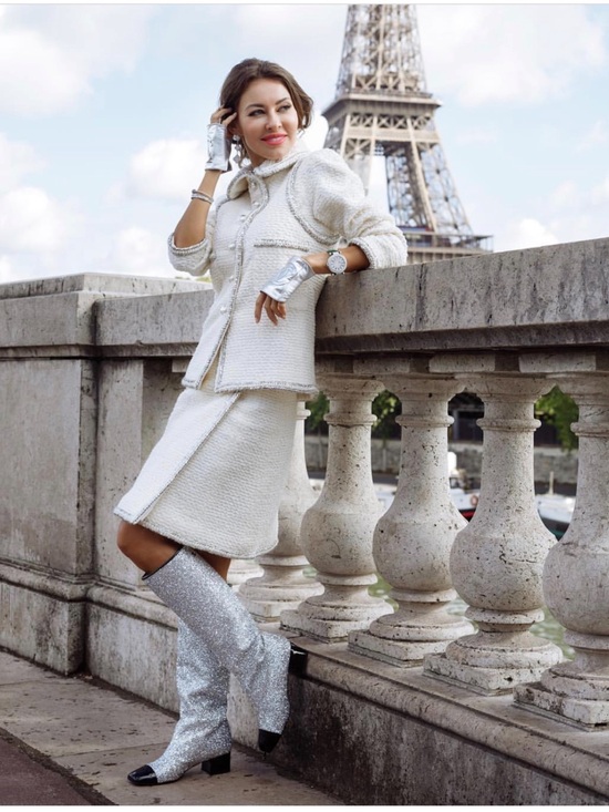 CHANEL Shoes - Chanel Silver Glitter Knee High Boots
Paris Fashion Week Iconic Runway 37.5